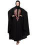 Muslim Smoking Sleeve Resham Embroidery Irani Kaftan In the Shade of Black